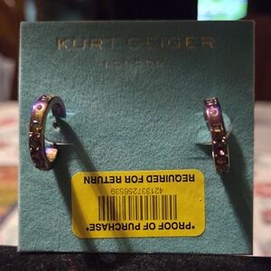 Kurt Geiger Oil Slick Be Kind Huggie Earrings